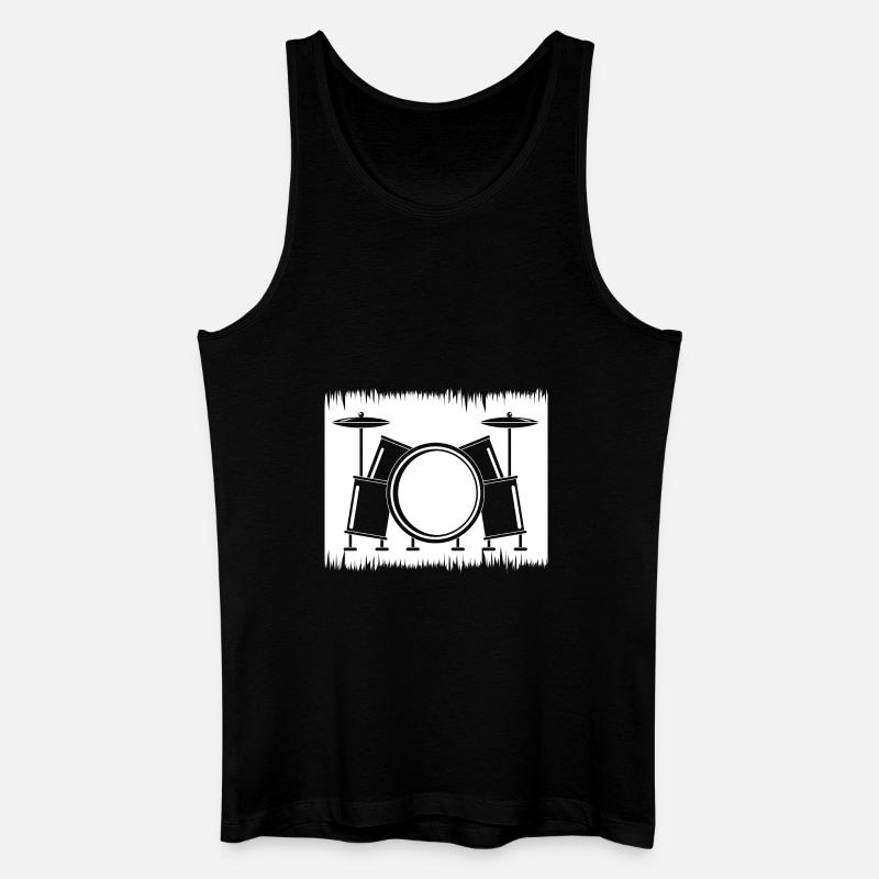 Schlagzeug Schlagzeuger Geschenke - Männer Bio Tank Top - Schwarz