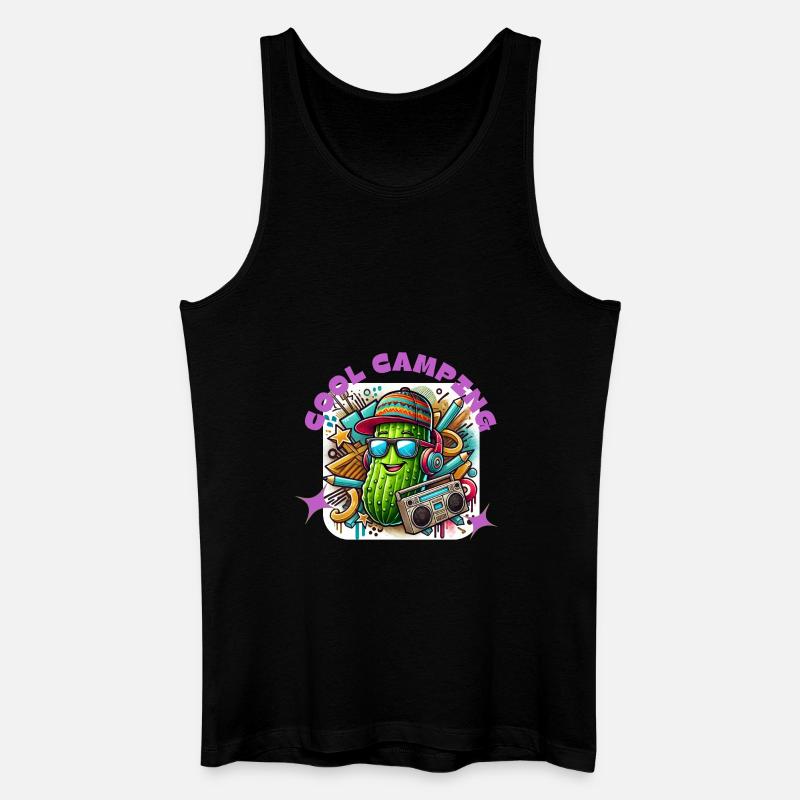 Cool Camping Gurkiii - Männer Bio Tank Top - Schwarz