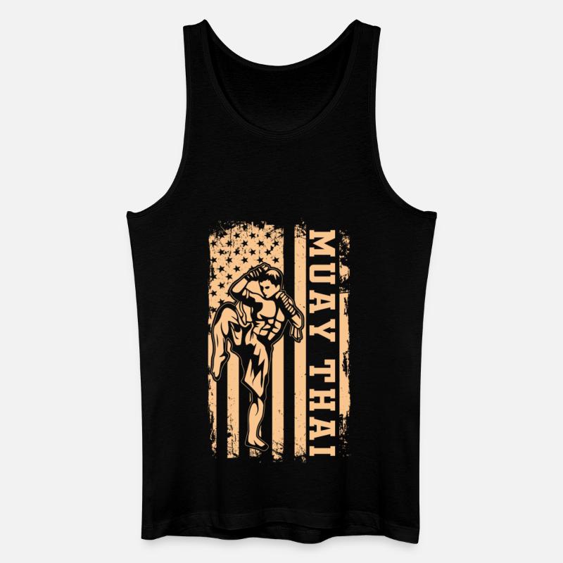 Muay Thai - Männer Bio Tank Top - Schwarz