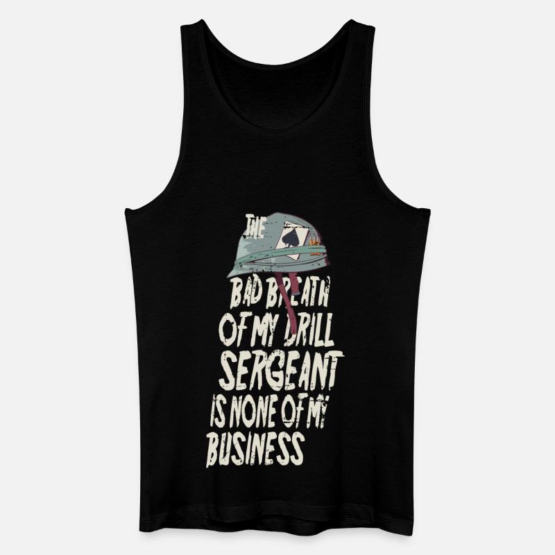 Drill Sergeant Mundgeruch - Männer Bio Tank Top - Schwarz