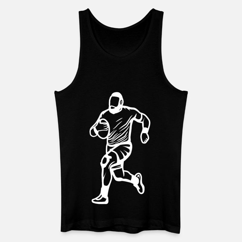 Rugby Spieler - Männer Bio Tank Top - Schwarz