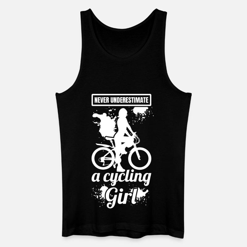 Radfahrerin - Männer Bio Tank Top - Schwarz