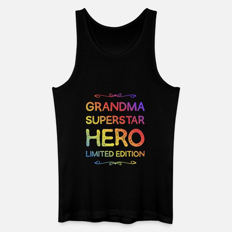 Beste Oma Heldin Spruch - Männer Bio Tank Top - Schwarz