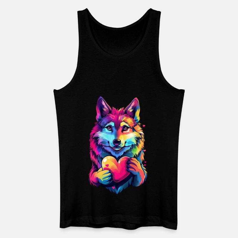 Wolf - Men’s Organic Tank Top - black