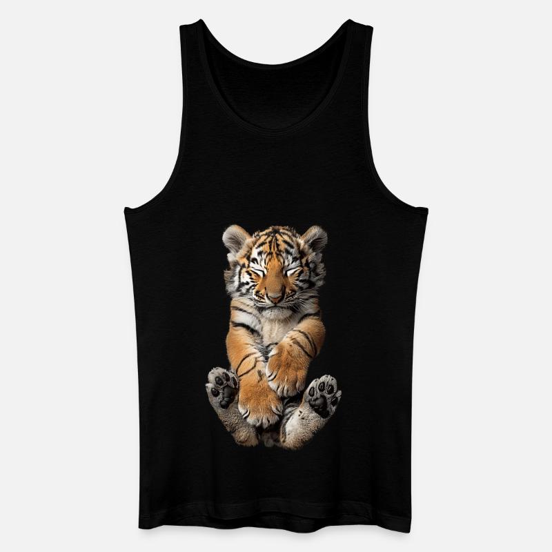 Tiger - Männer Bio Tank Top - Schwarz