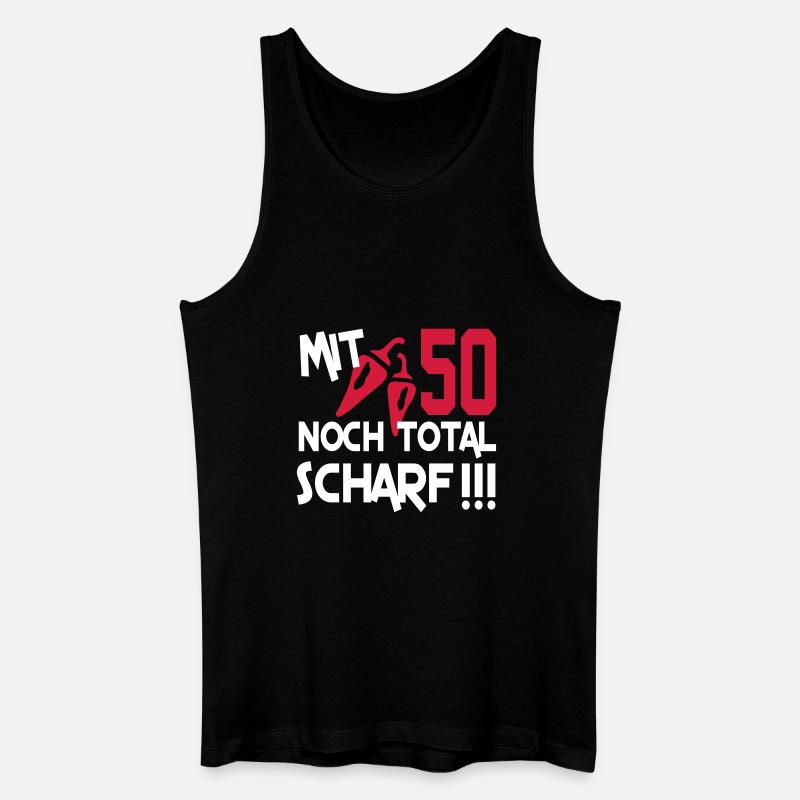 total_scharf_50 - Männer Bio Tank Top - Schwarz
