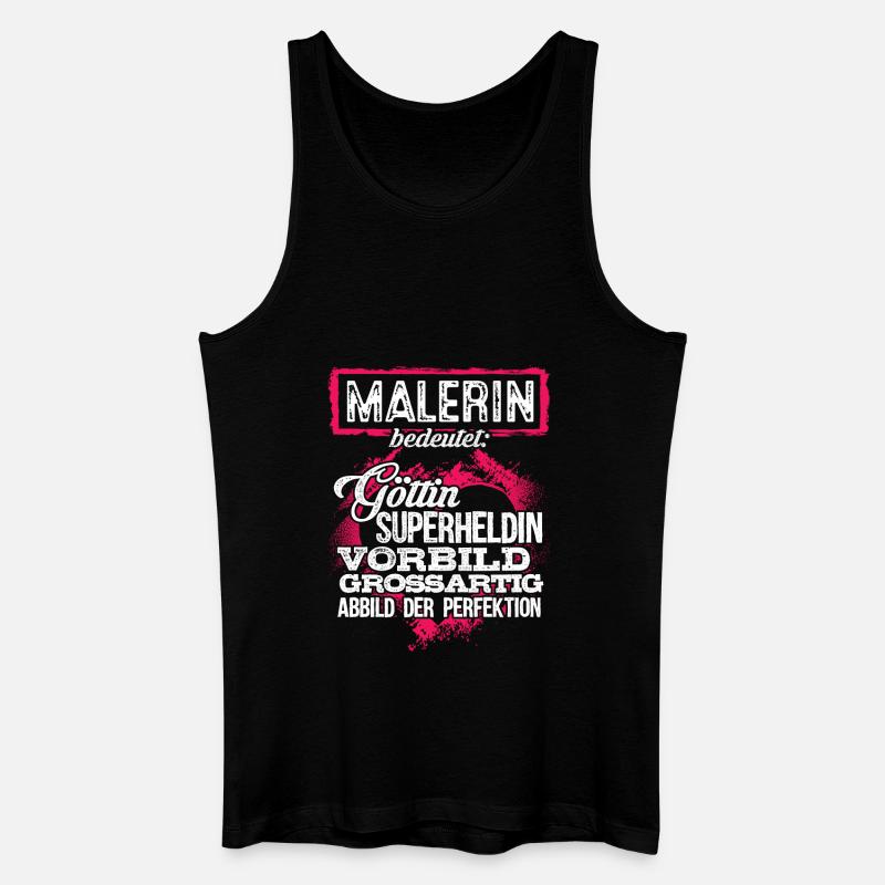 MALERIN - Duden - Männer Bio Tank Top - Schwarz