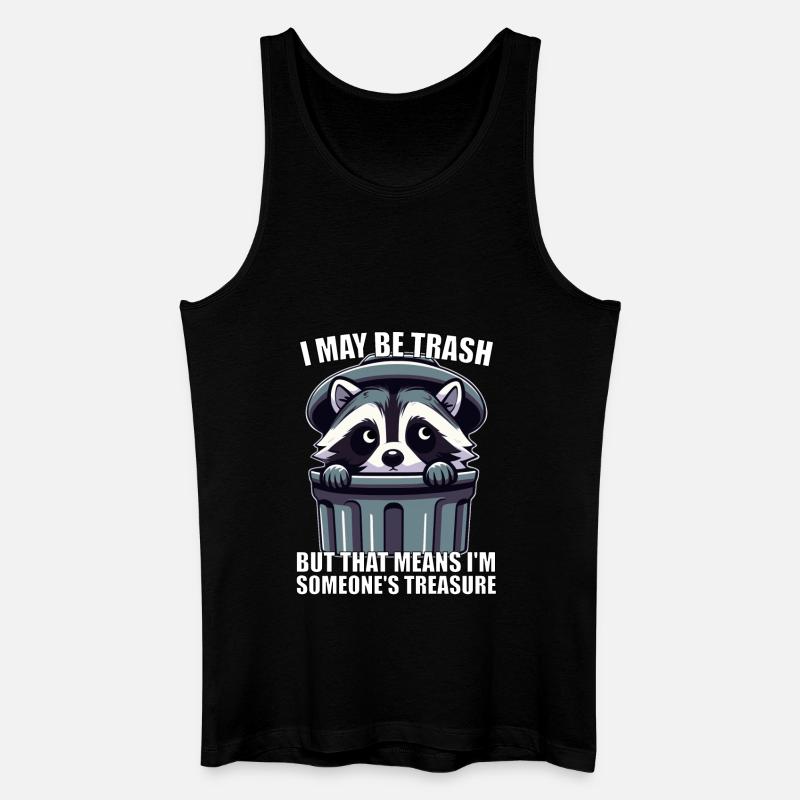 Waschbär Meme - Trash Treasure - Männer Bio Tank Top - Schwarz