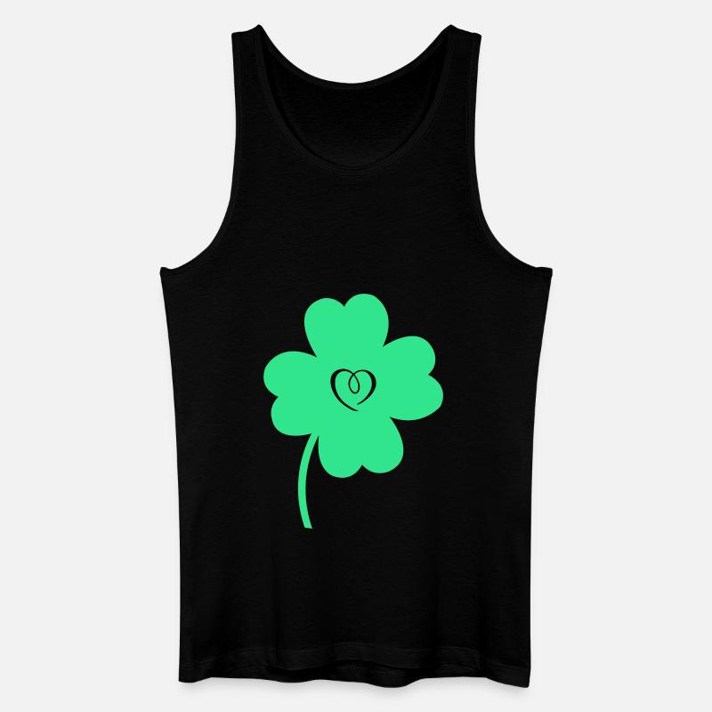 kleeblatt herz - Männer Bio Tank Top - Schwarz