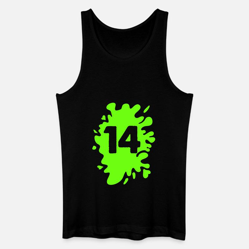 Klecks 14 - Männer Bio Tank Top - Schwarz