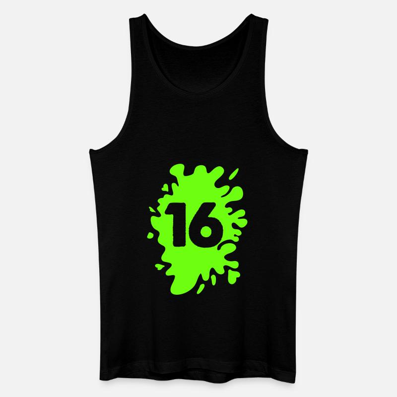 klecks 16 - Männer Bio Tank Top - Schwarz