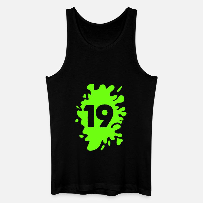 klecks 19 - Männer Bio Tank Top - Schwarz