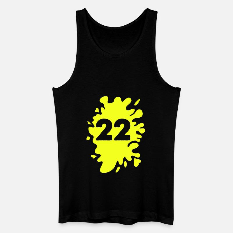 klecks 22 - Männer Bio Tank Top - Schwarz