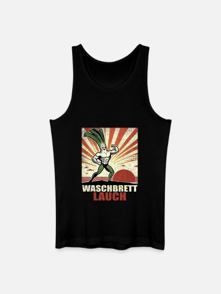 Leeks, washboard, washboard abs - Men’s Organic Tank Top - black