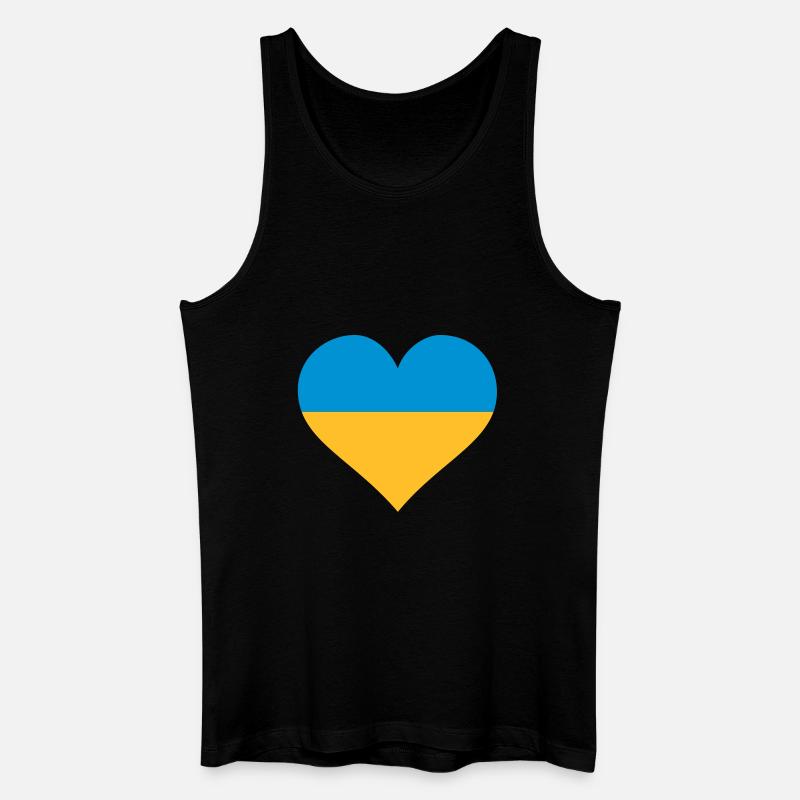 ukraine herz - Männer Bio Tank Top - Schwarz
