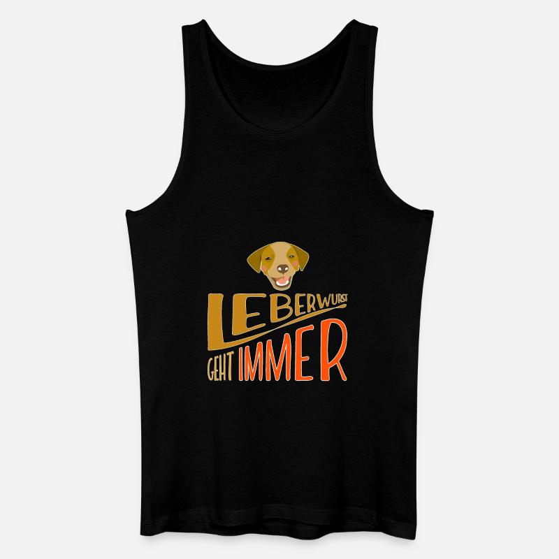 Leberwurst geht immer - Männer Bio Tank Top - Schwarz