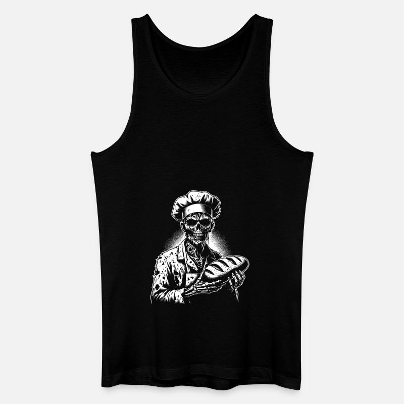 Zombie Bäcker gruseliger Bäcker - Männer Bio Tank Top - Schwarz
