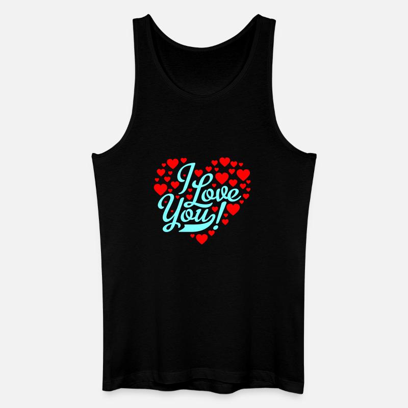i love you - Männer Bio Tank Top - Schwarz