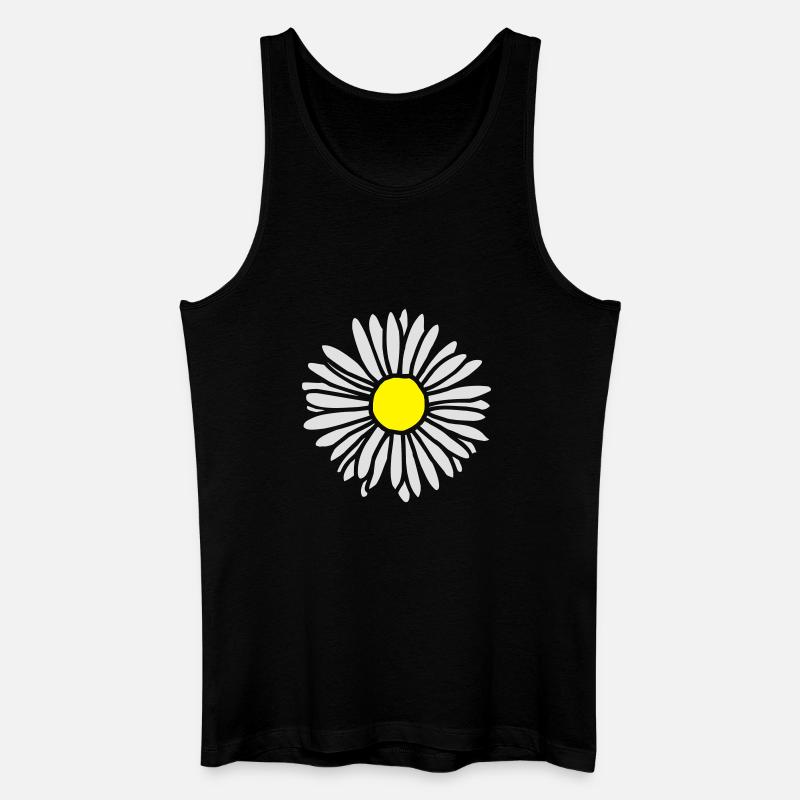 Gänseblümchen zweifarbig - Männer Bio Tank Top - Schwarz