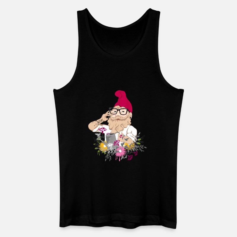 Garten Hipster - Männer Bio Tank Top - Schwarz