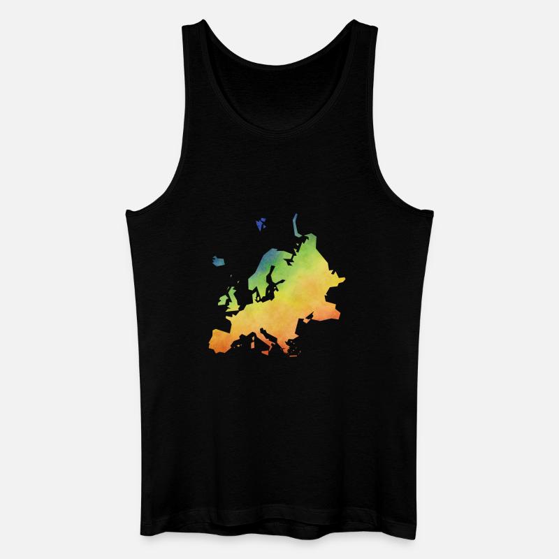 europe - Männer Bio Tank Top - Schwarz