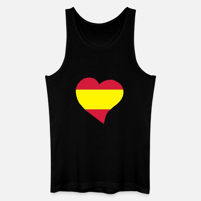 Spanischen Herz - Männer Bio Tank Top - Schwarz