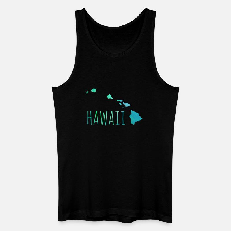 hawaii - Männer Bio Tank Top - Schwarz