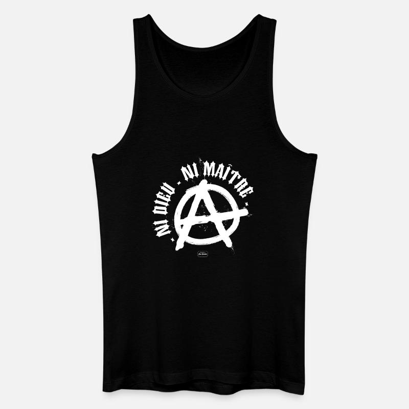 Weder Gott noch Meister - Männer Bio Tank Top - Schwarz