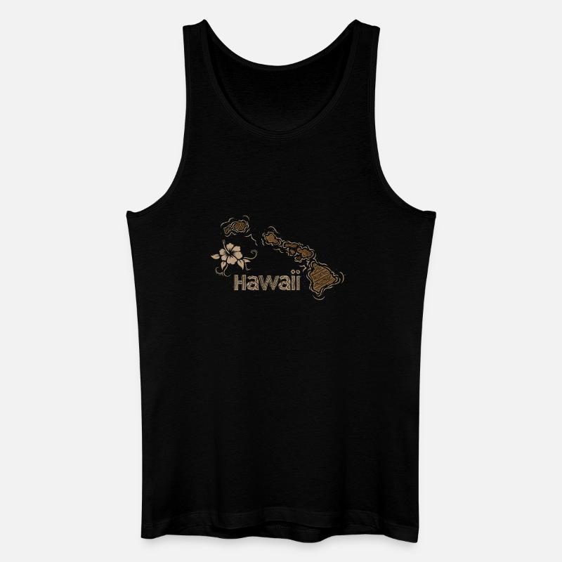 Hawaii - Männer Bio Tank Top - Schwarz
