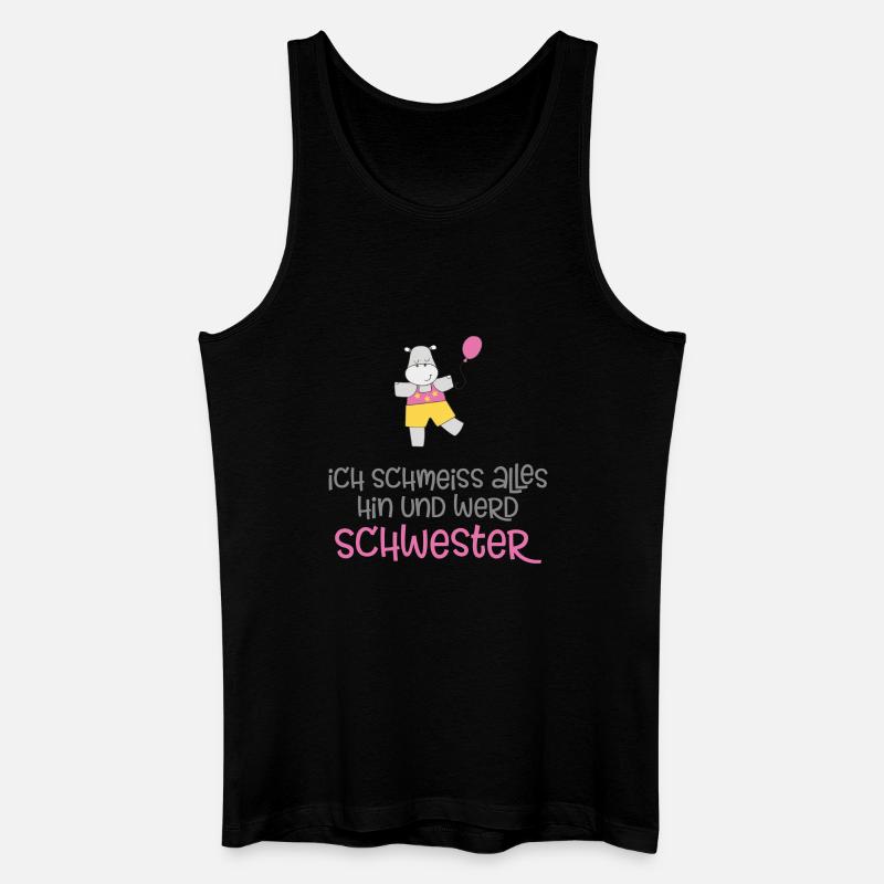Schwester - Männer Bio Tank Top - Schwarz