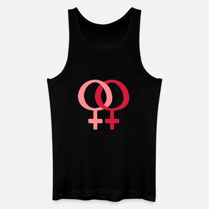 Frau & Frau - Männer Bio Tank Top - Schwarz