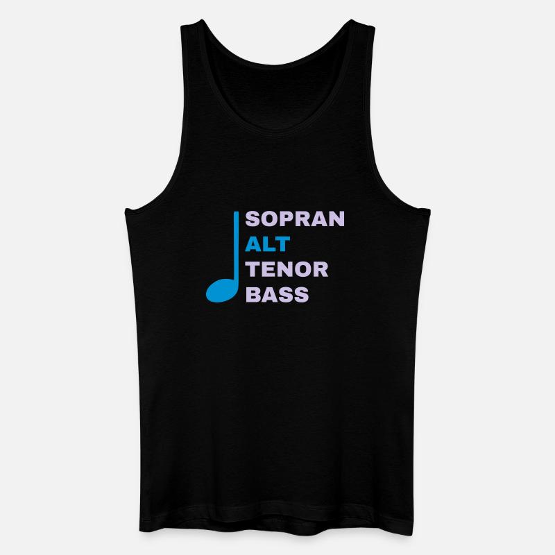 SATB mit Note - Alt - Männer Bio Tank Top - Schwarz