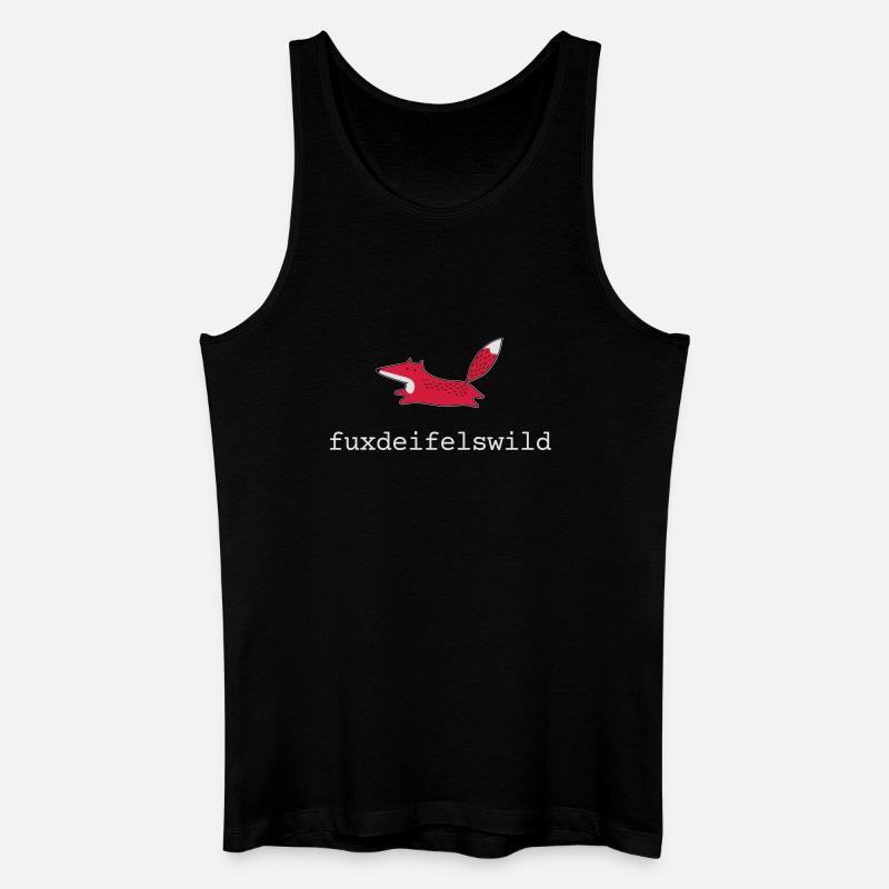 Fuchs fuxdeifelswild - Männer Bio Tank Top - Schwarz