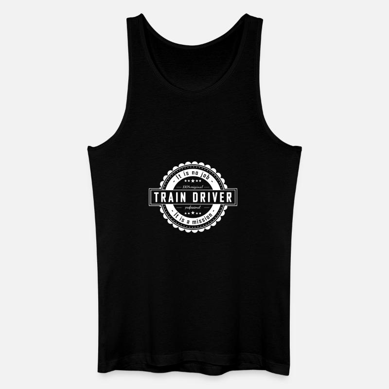 TRAIN DRIVER - Männer Bio Tank Top - Schwarz