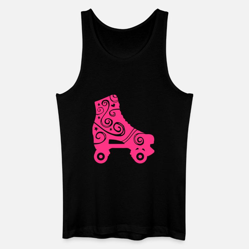 Dekorierter Rollschuh - Männer Bio Tank Top - Schwarz