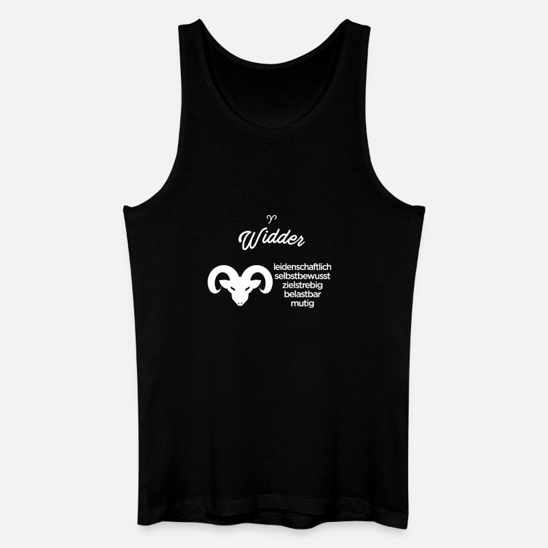 Sternzeichen Widder - Männer Bio Tank Top - Schwarz