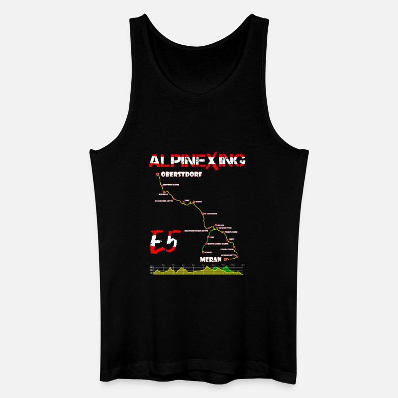 E5 Oberstdorf Merano - Men’s Organic Tank Top - black
