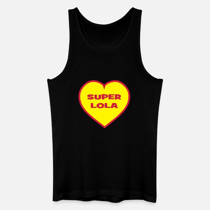 Super-Lola - Männer Bio Tank Top - Schwarz
