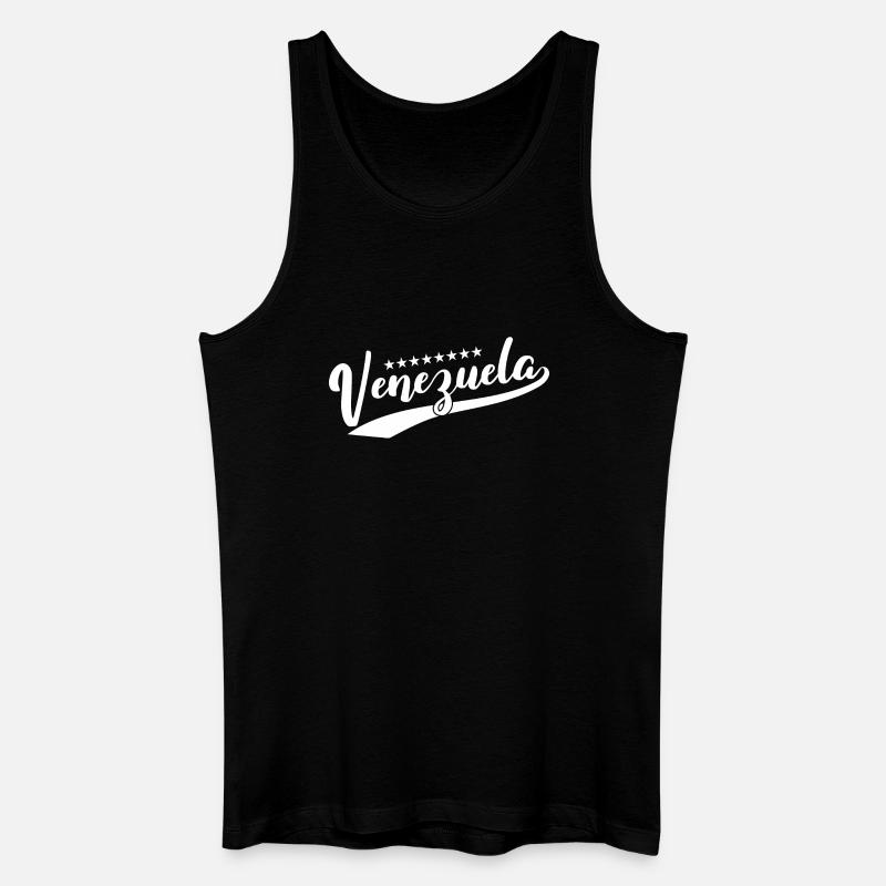 Venezuela - Männer Bio Tank Top - Schwarz