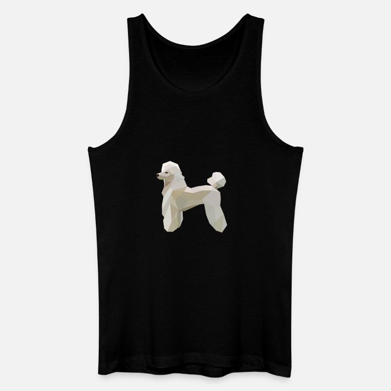 Low-Poly Pudel Hund - Männer Bio Tank Top - Schwarz