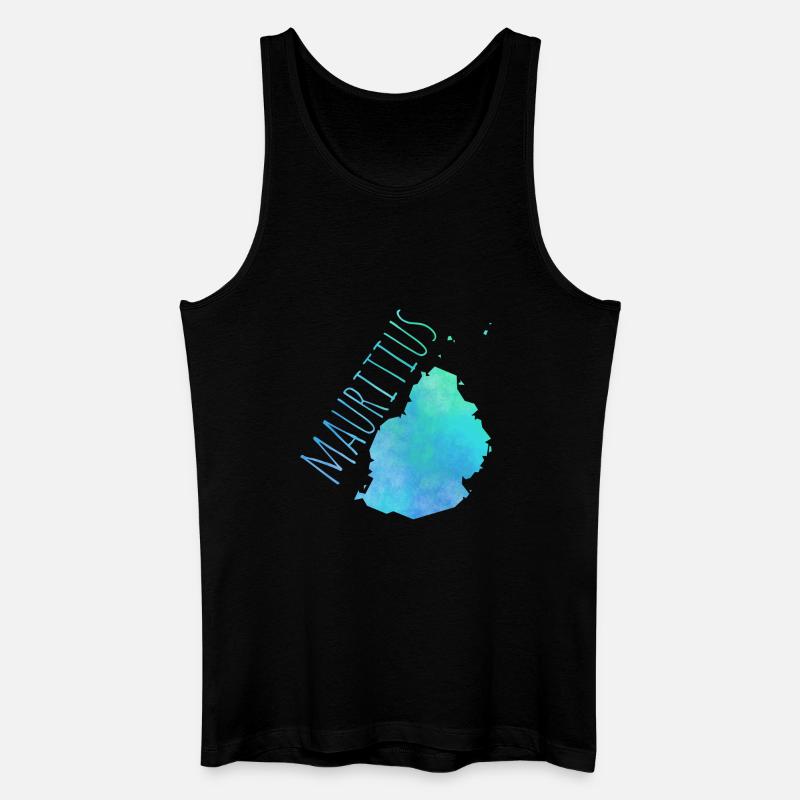Mauritius - Männer Bio Tank Top - Schwarz