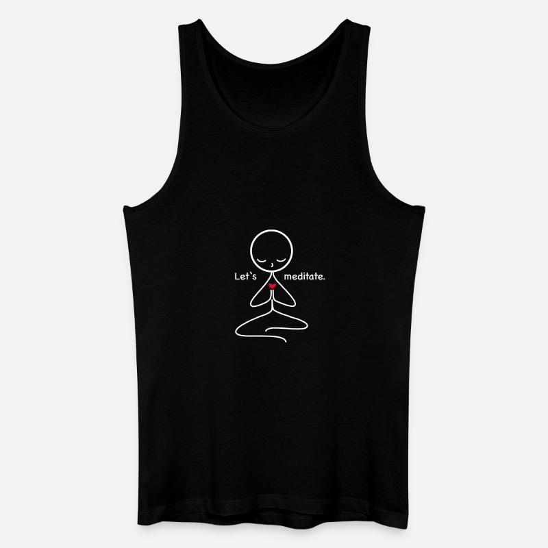 Meditation - Männer Bio Tank Top - Schwarz