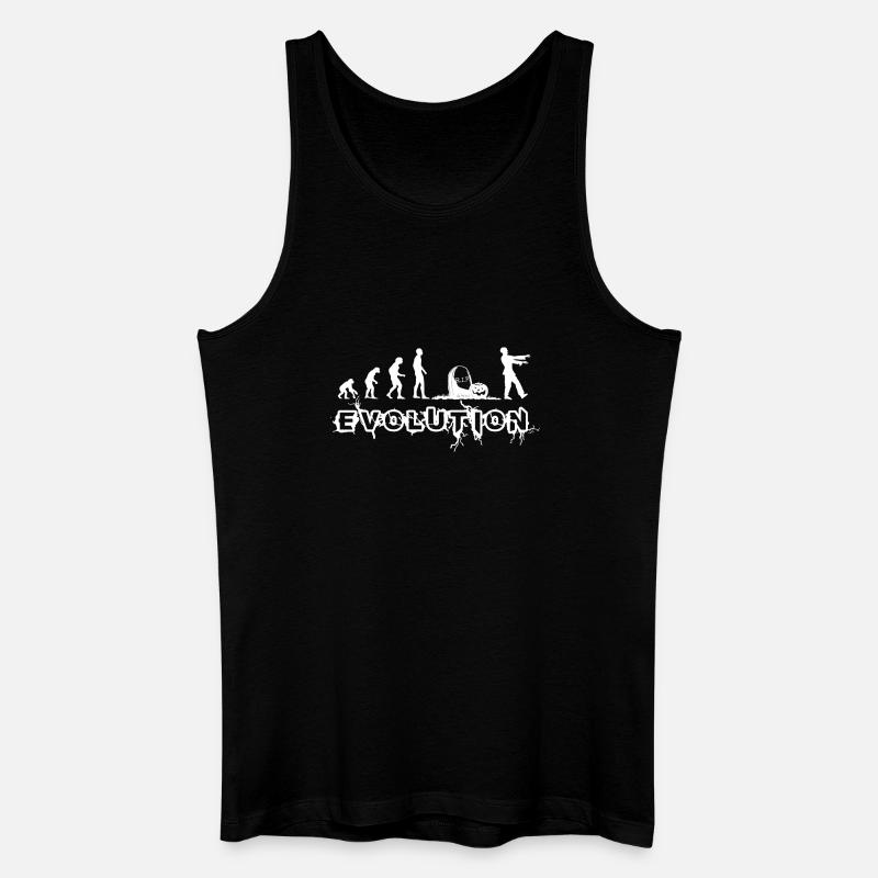 EVOLUTION ZOMBIE - Männer Bio Tank Top - Schwarz