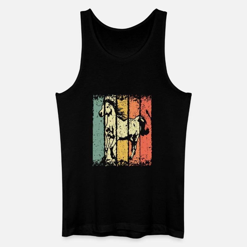 Pferd - Männer Bio Tank Top - Schwarz