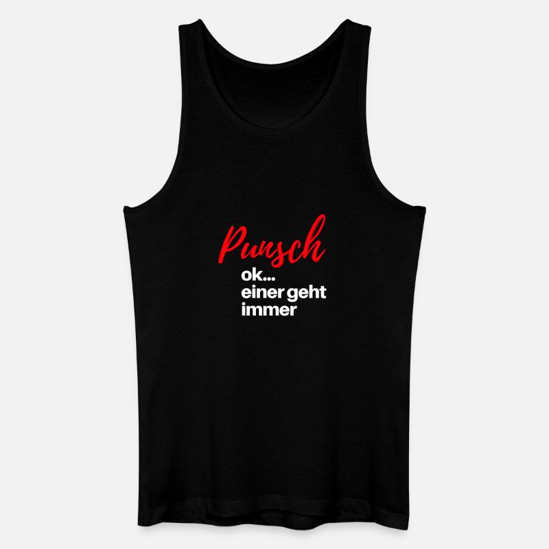 Punsch einer geht immer Weihnachtsmarkt - Männer Bio Tank Top - Schwarz