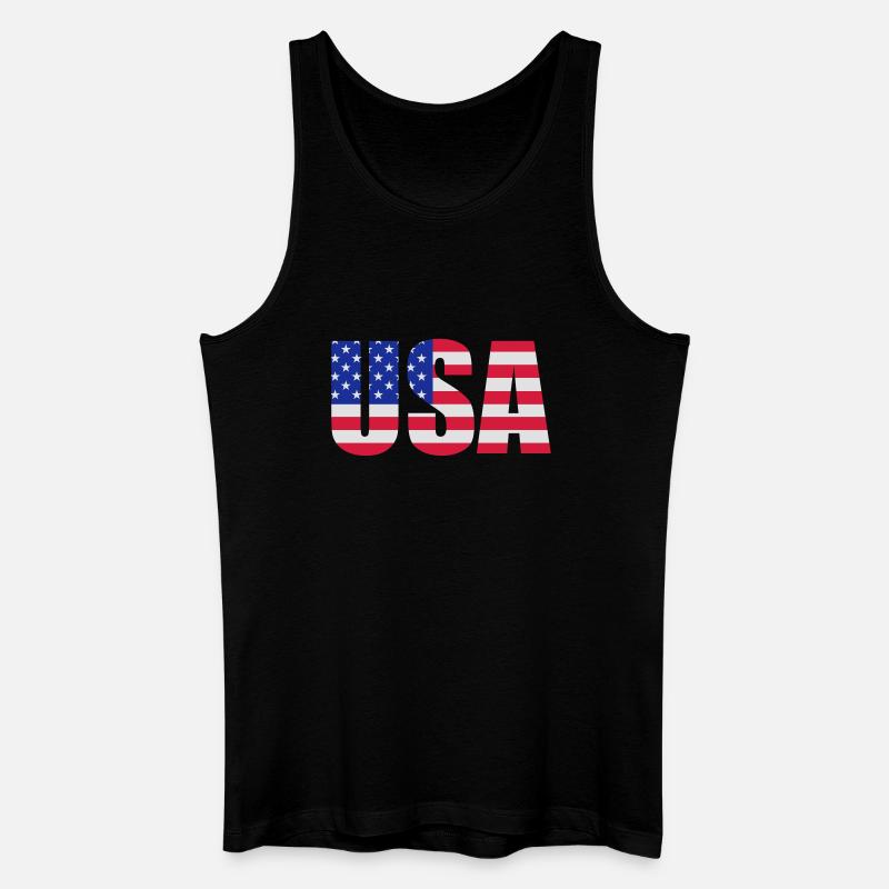 USA - Canotta ecologica da uomo - nero