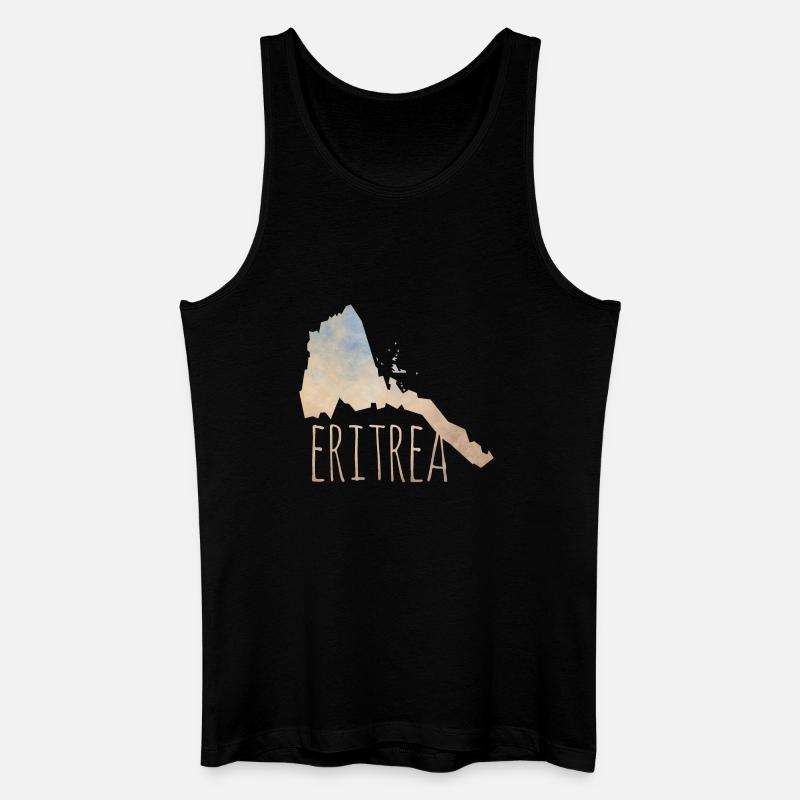 Eritrea - Männer Bio Tank Top - Schwarz