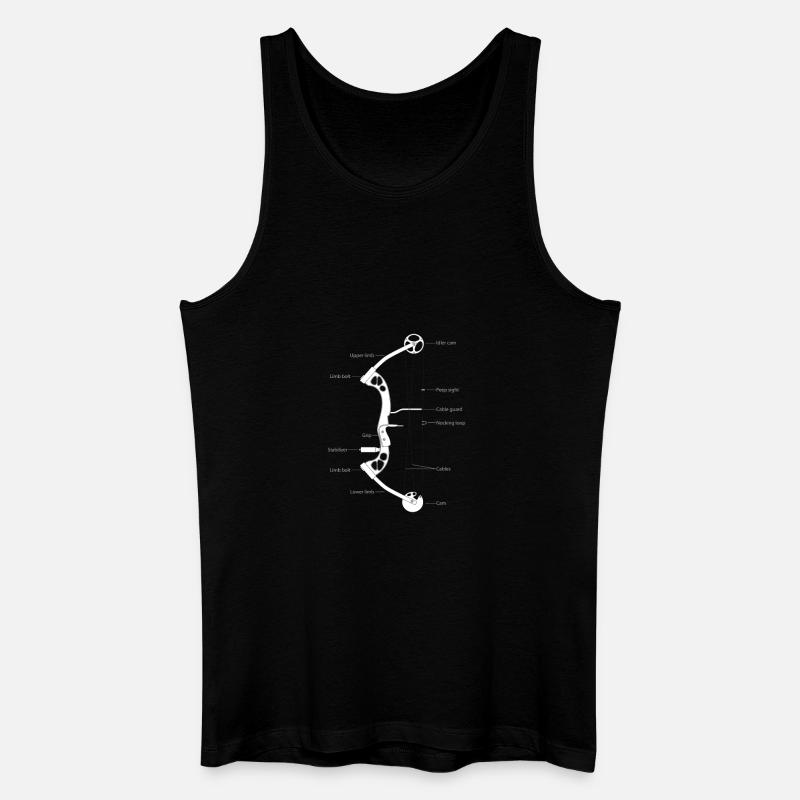 Bogenschießen Compoundbogen - Männer Bio Tank Top - Schwarz