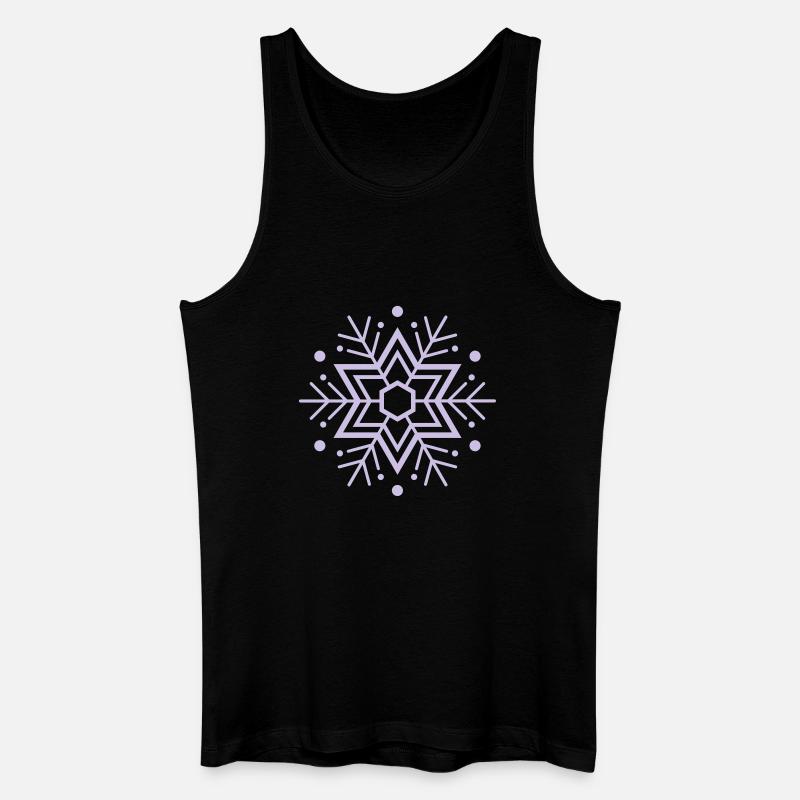 schneeflocke - Männer Bio Tank Top - Schwarz