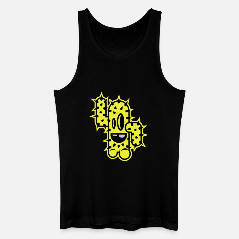 kaktus high five comic - Männer Bio Tank Top - Schwarz